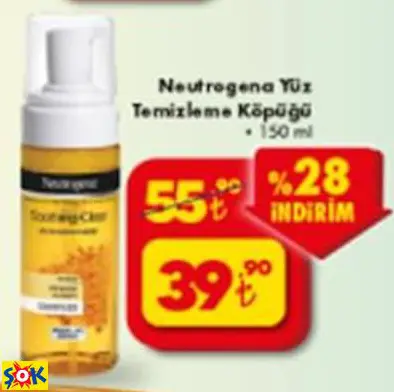 NEUTROGENA YÜZ TEMİZLEME KÖPÜĞÜ 150ML
